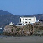 A far shot of the historic Cliff House